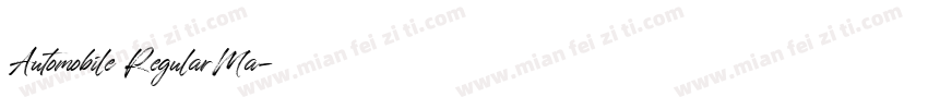 Automobile RegularMa字体转换